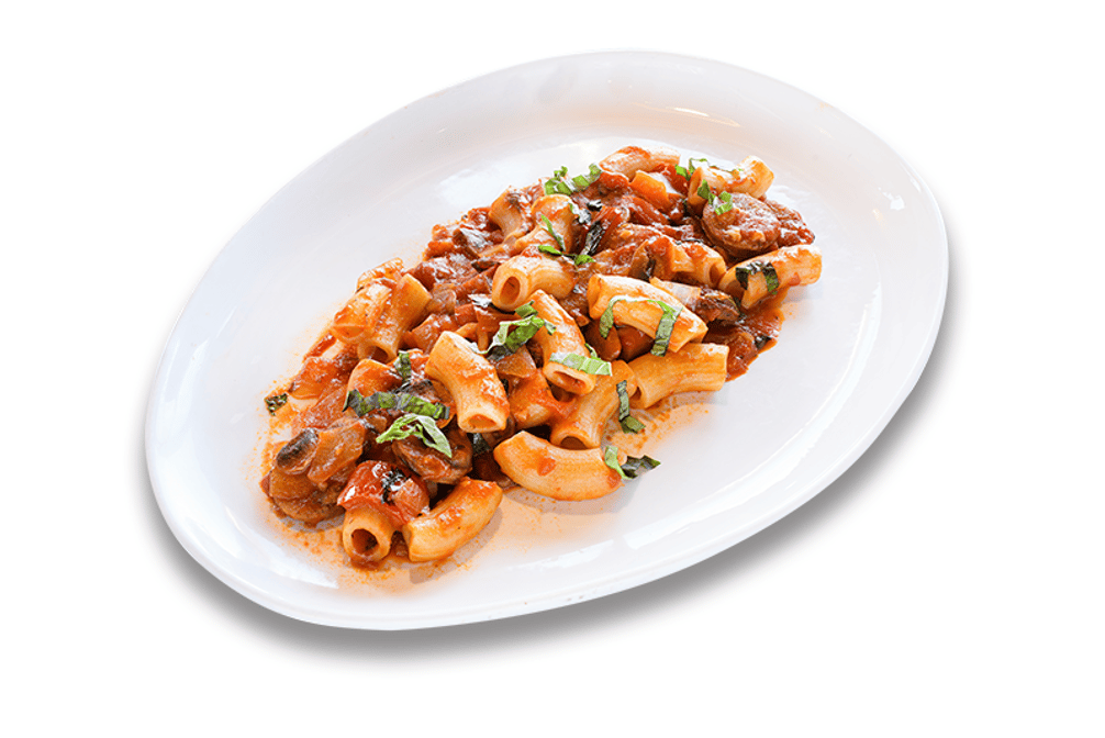 Rigatoni Sausage and Peppers Pasta.