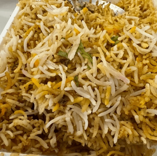 Chicken 65 Biryani.