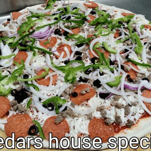 Cedars House Special Pizza