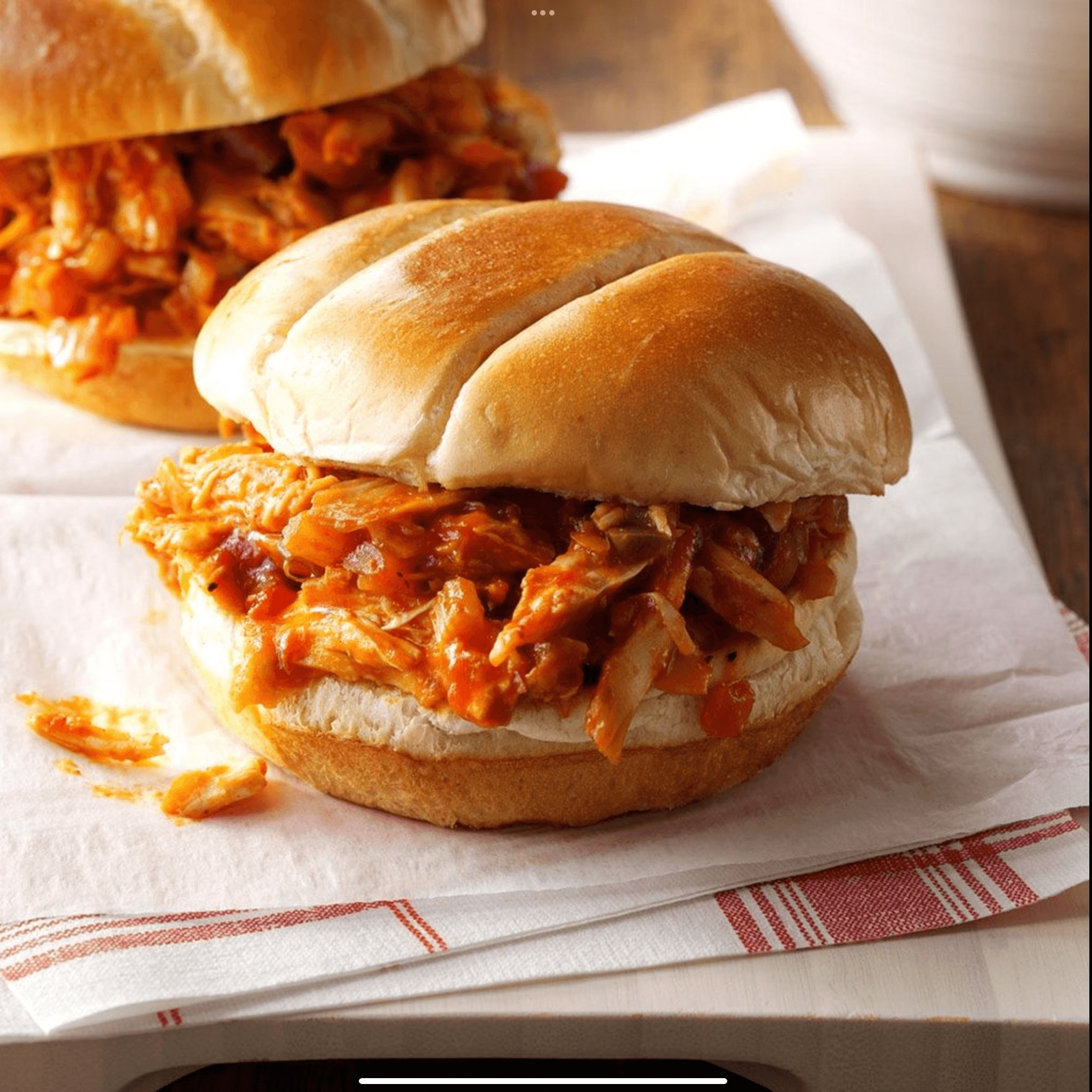 Smoked Chicken Sandwich - Juicy pecan-smoked chicken.