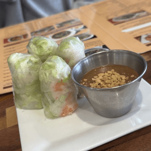 A9.  Grilled pork summer rolls (2 pcs).