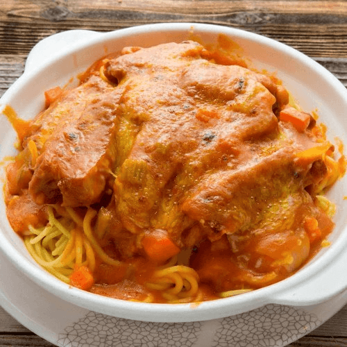 Baked Pork Chop with Tomato Sauce 焗番茄豬扒