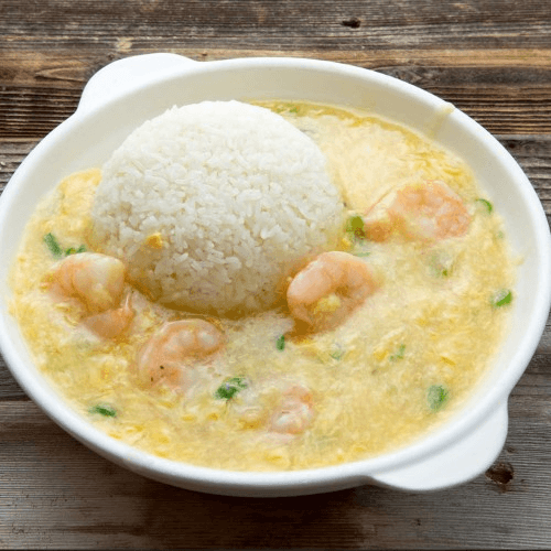 P09 Shrimp and Egg on Rice 滑蛋蝦仁燴飯