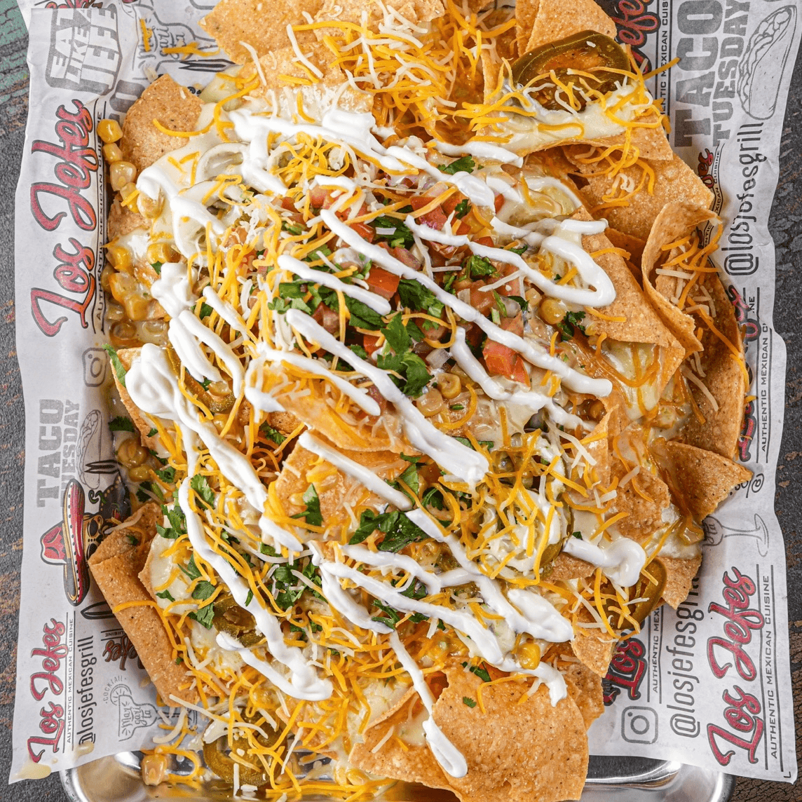 Jefes loaded nachos.