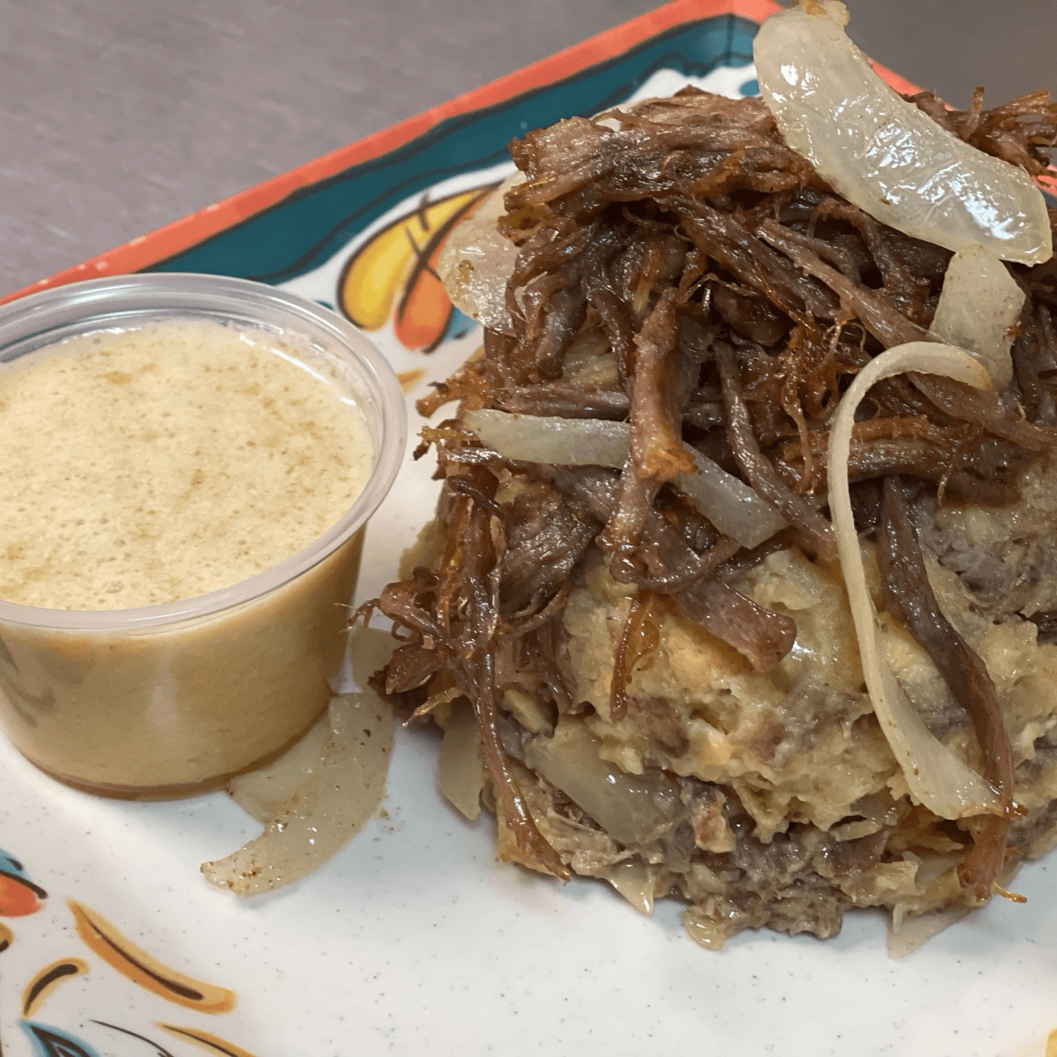 Mofongo de vaca frita.