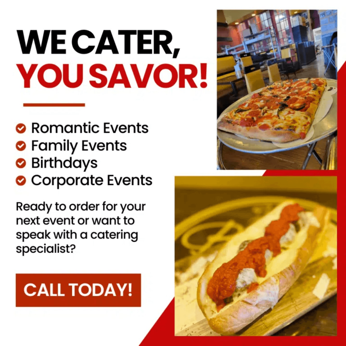 We Cater, You Savor!