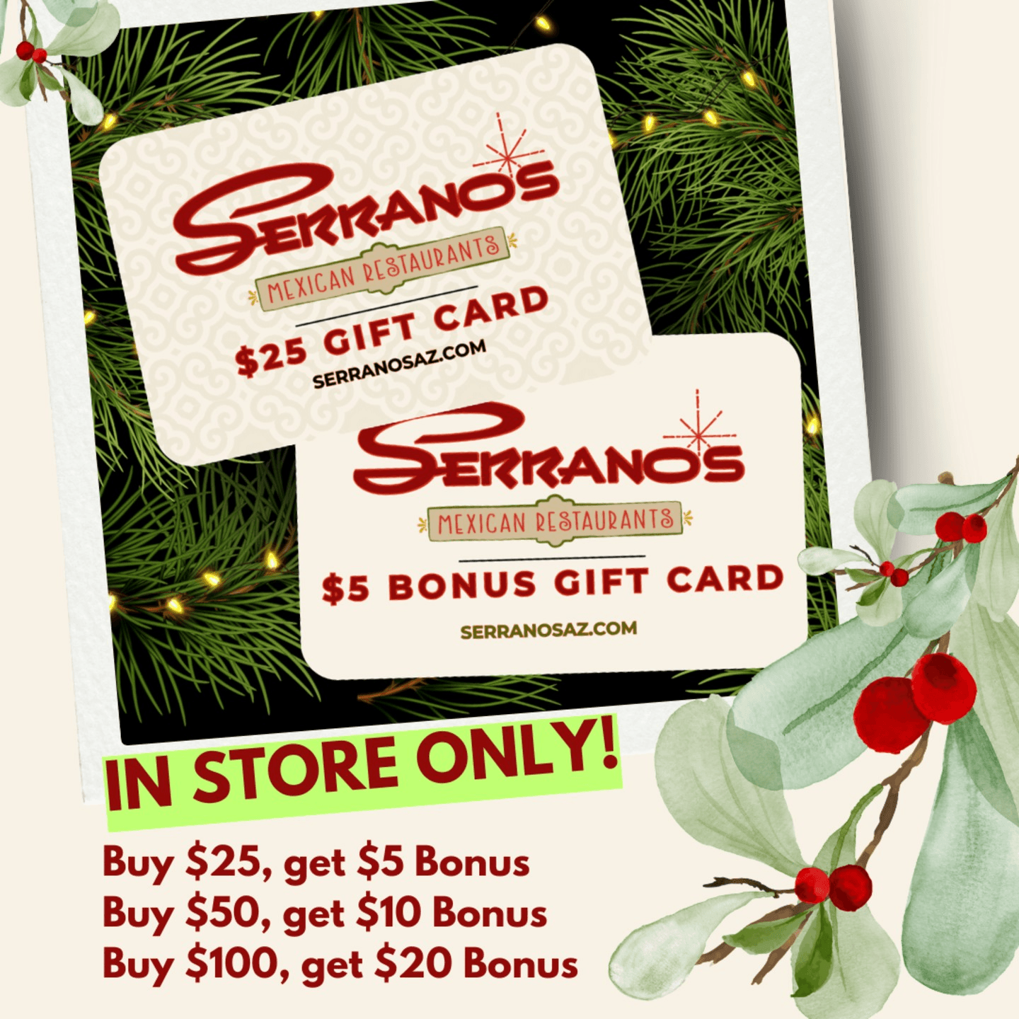 In Store: Buy Gift Cards & Get a Bonus
