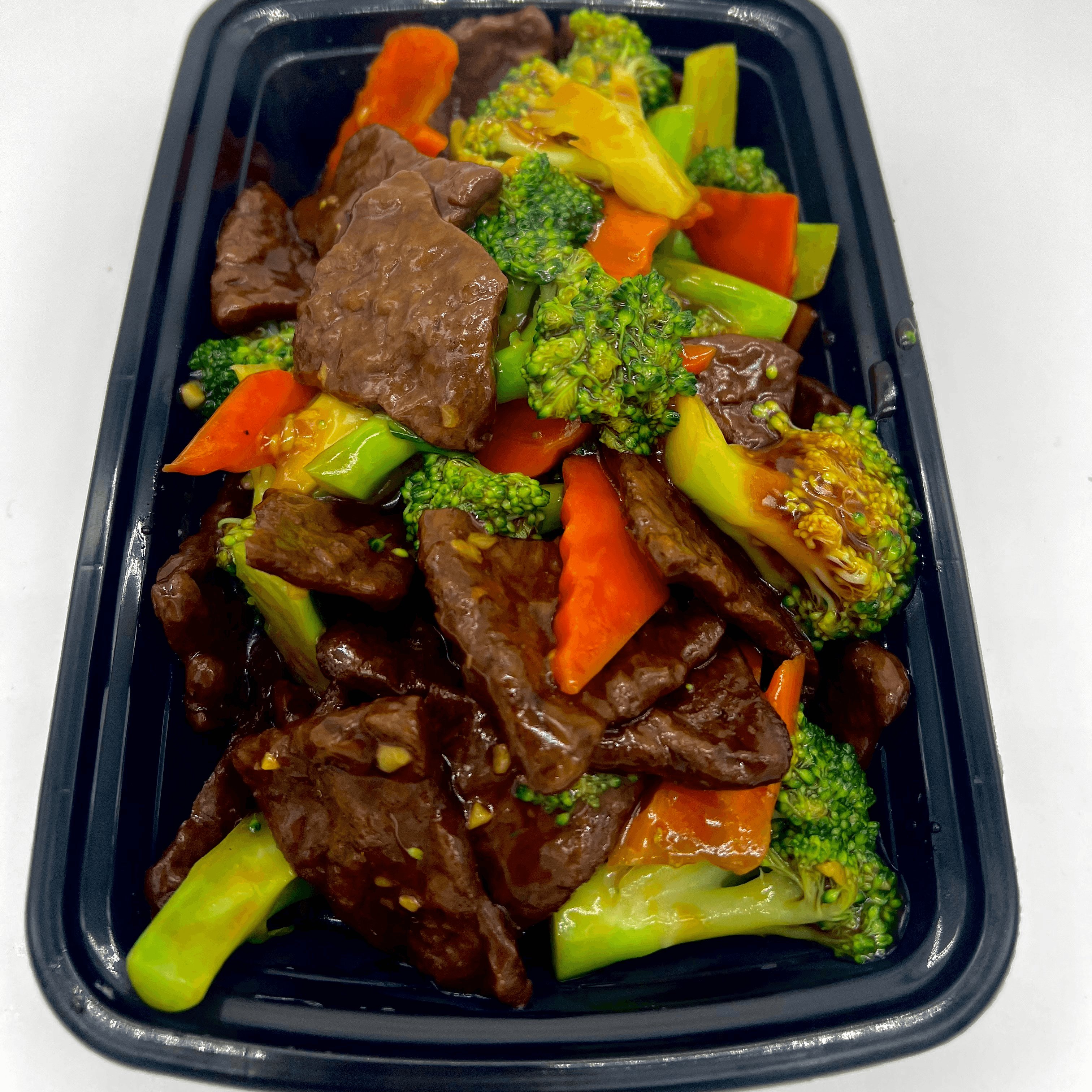 Vegetarian beef with broccoli.
