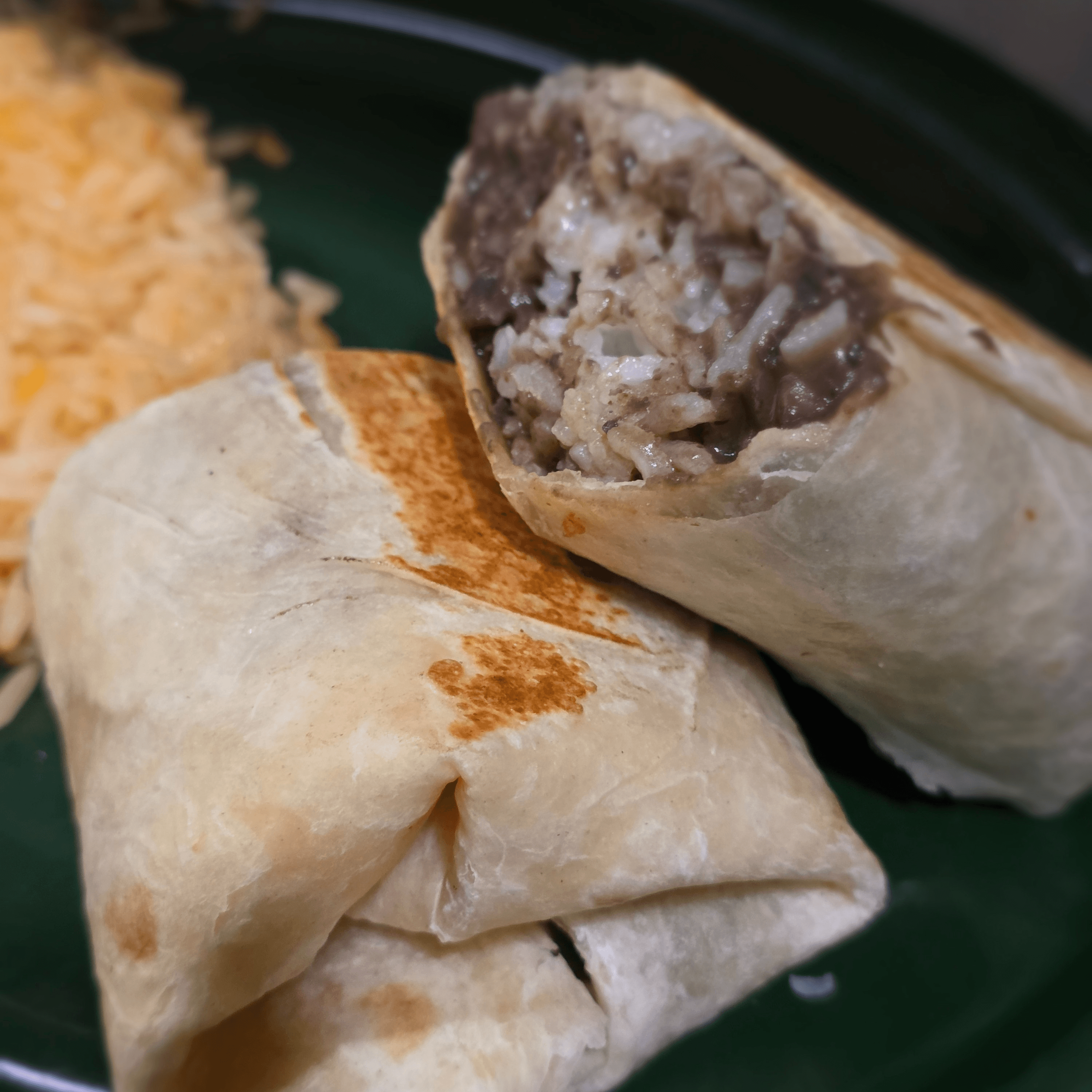 Kid Bean, Rice & Cheese Burrito.