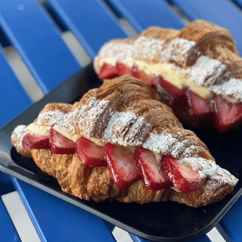 4 Strawberry Bavarian Cream Croissant- 2 Day Pre-Order.