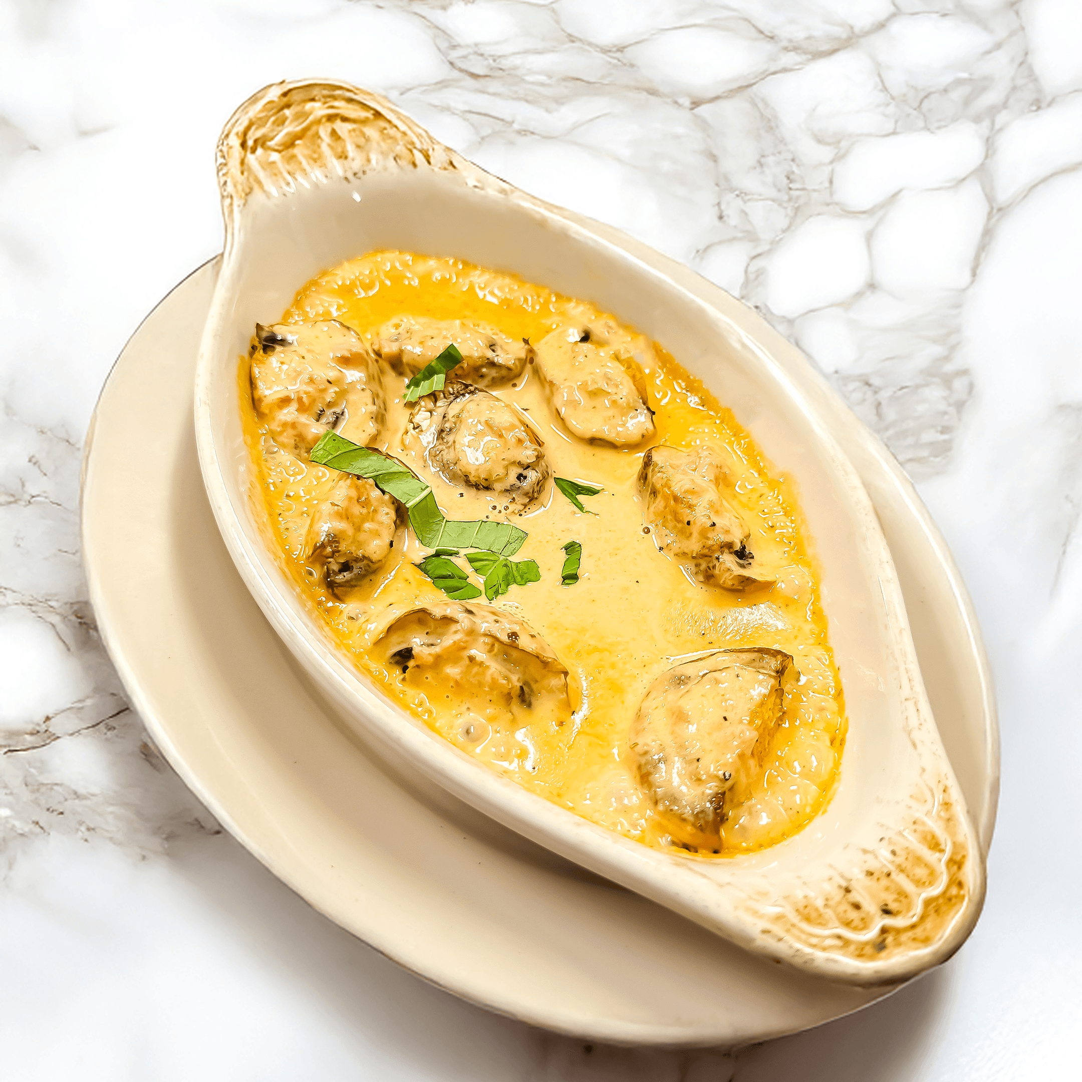 Seafood Stuffed Mushrooms.