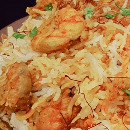Avakkai Shrimp Biryani.