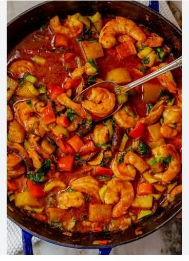 Shrimp Mix Veg Curry.