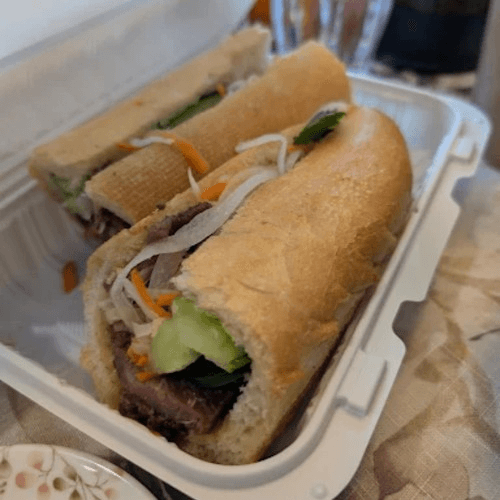 BM10.  Grilled beef sandwich.