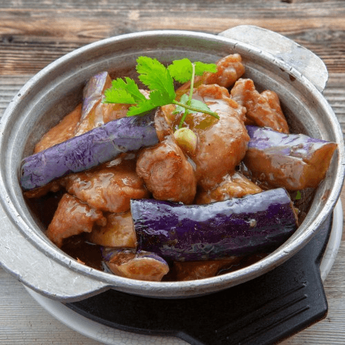 H04 Pork Chop and Eggplant Hot Pot 豬扒茄子煲