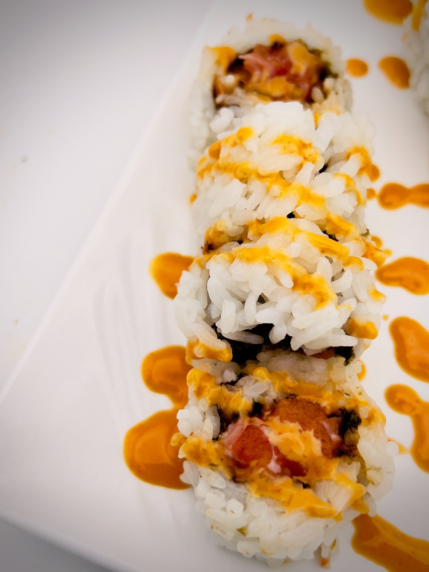 (Off) Spicy salmon roll.