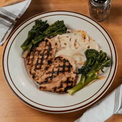 Chicken and Broccoli Alfredo.