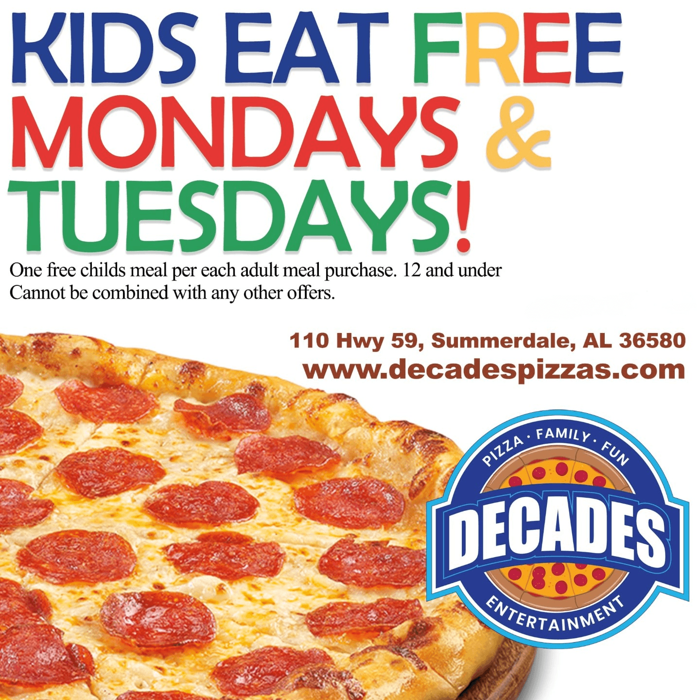 Little rockstars and mini movie stars eat free!