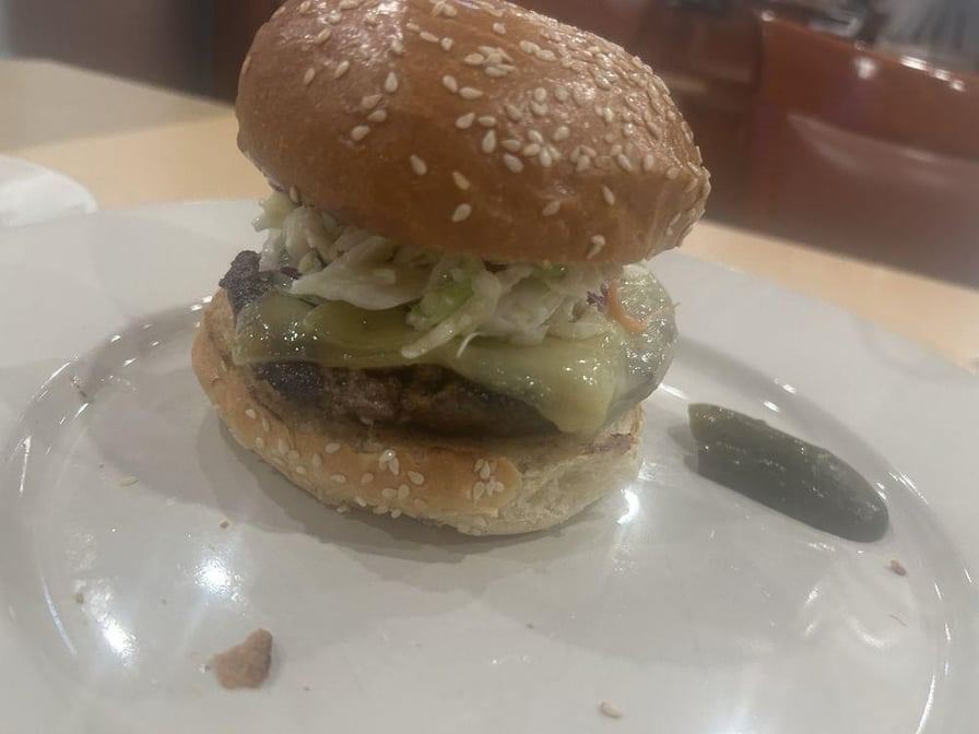 Char-Broiled Beef Burger with Cheese.