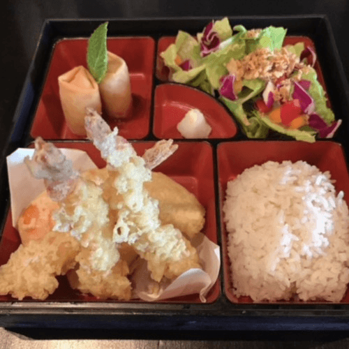 Veggie Shrimp Tempura Lunch Box.