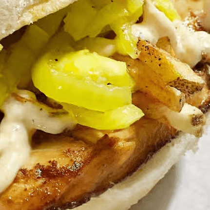 Chicken aioli sandwich.