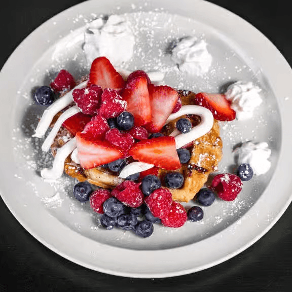 Cream Cheese and Berries Waffle.