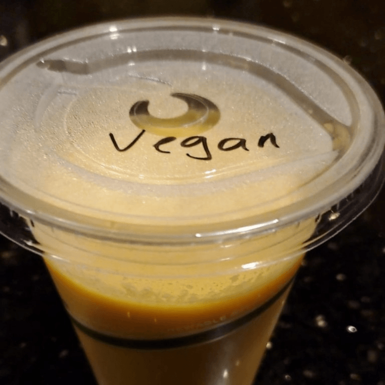 Vegan mango lassi.