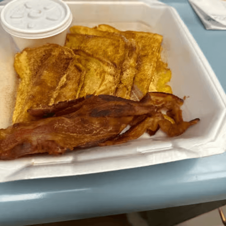 3 French Toast with Bacon.