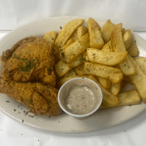Fried Chicken with Fries.