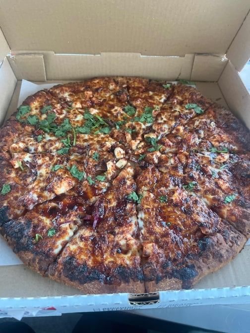 BBQ Chicken Pizza.