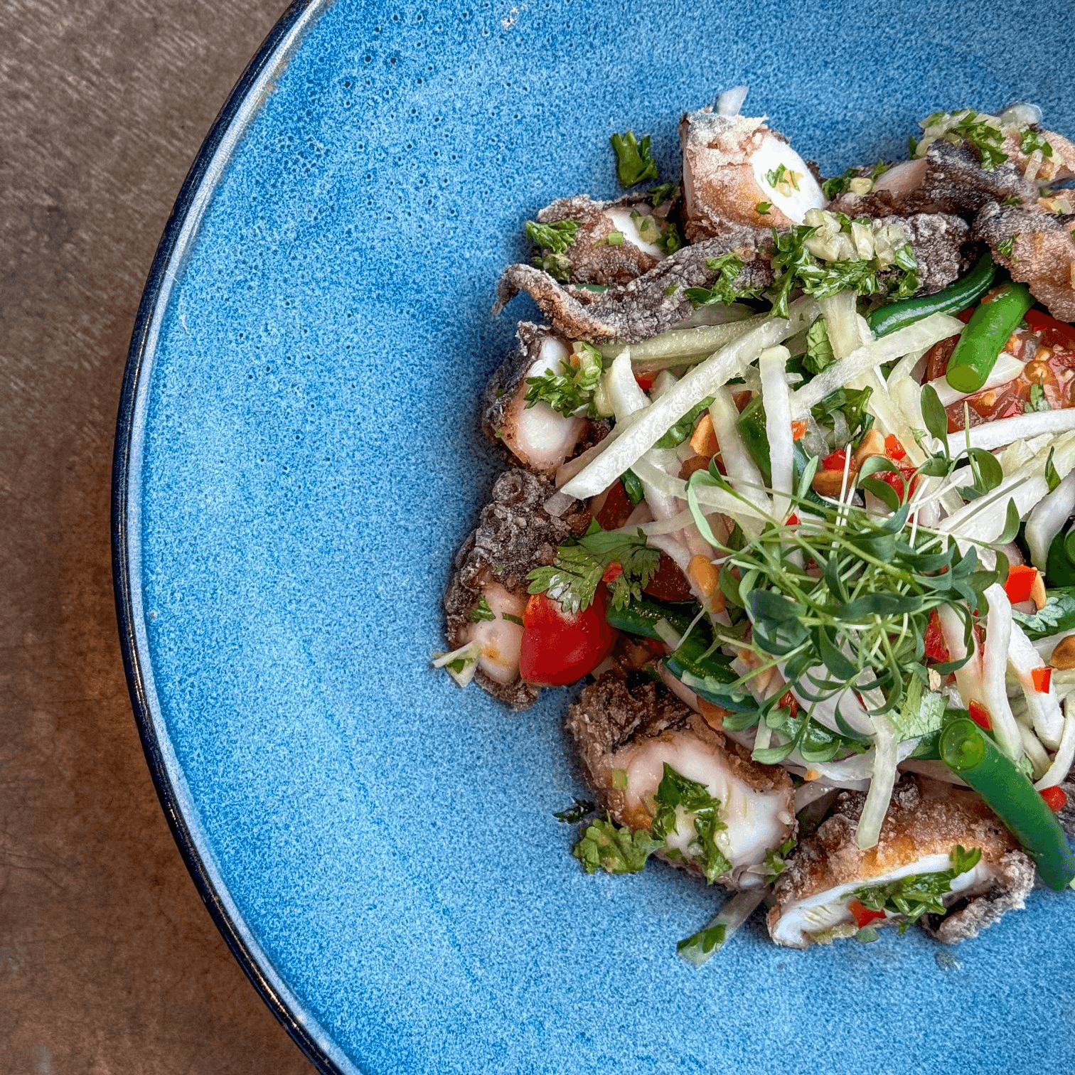 Grilled Octopus & Papaya Salad.