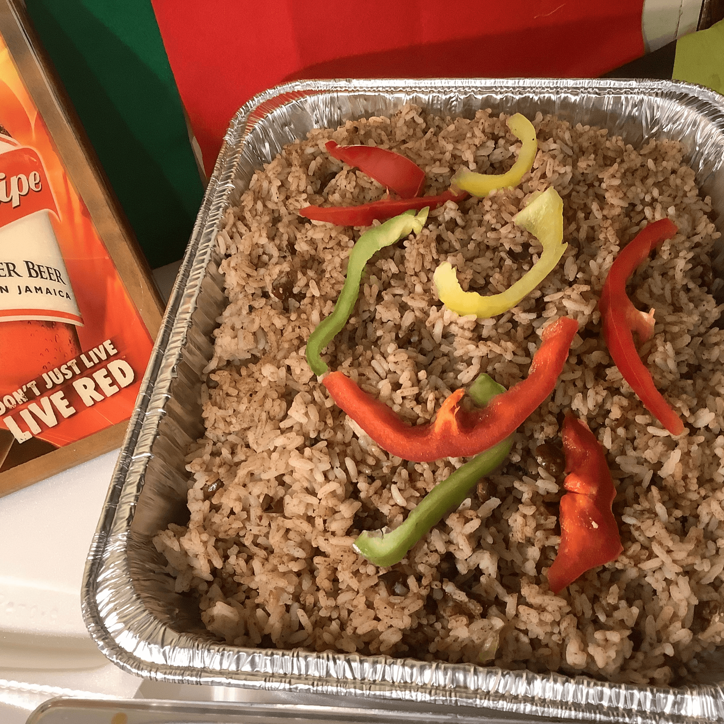 Extra Rice & Peas (catering).
