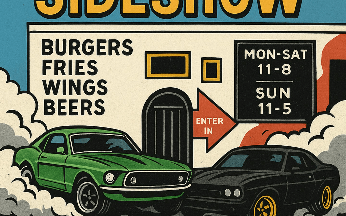 Where is Sideshow Kitchen and what are the hours?