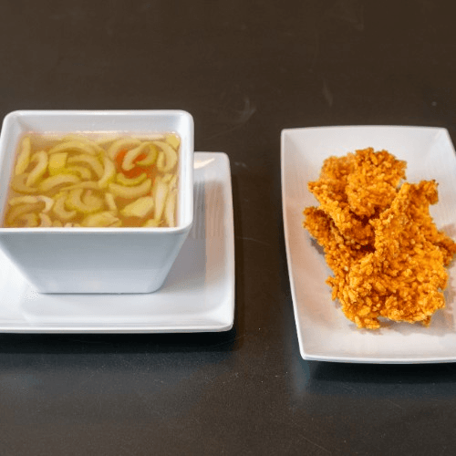 (32oz) Sizzling Rice Soup.