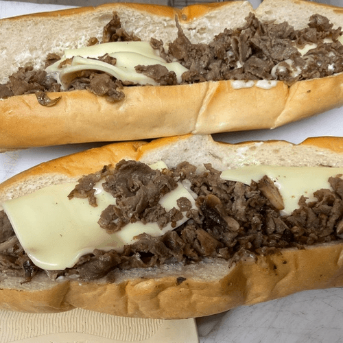 Small Cheese Steak and Onions Sub 12".
