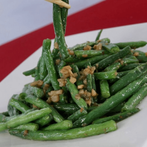 Vegetarian - Sauteed String Beans in a Black Bean Sauce.