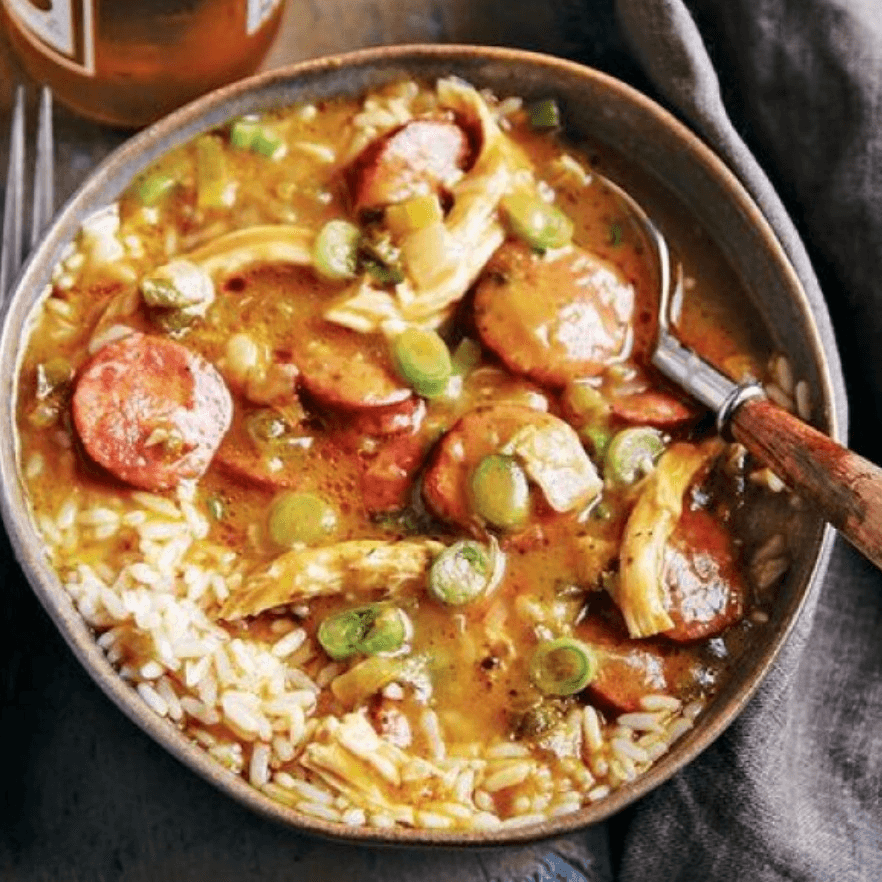 Bowl Chicken & Andouille Sausage Gumbo.