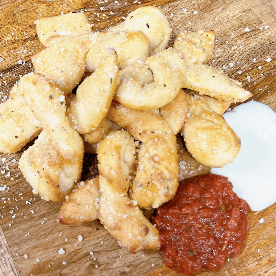 Garlic Parmesan Knots.