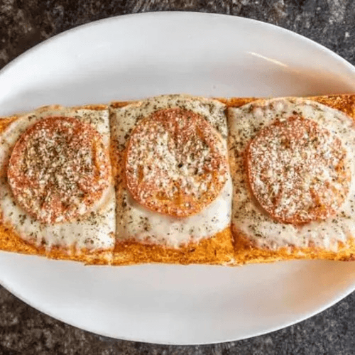 Garlic Cheese Bread with Tomatoes.