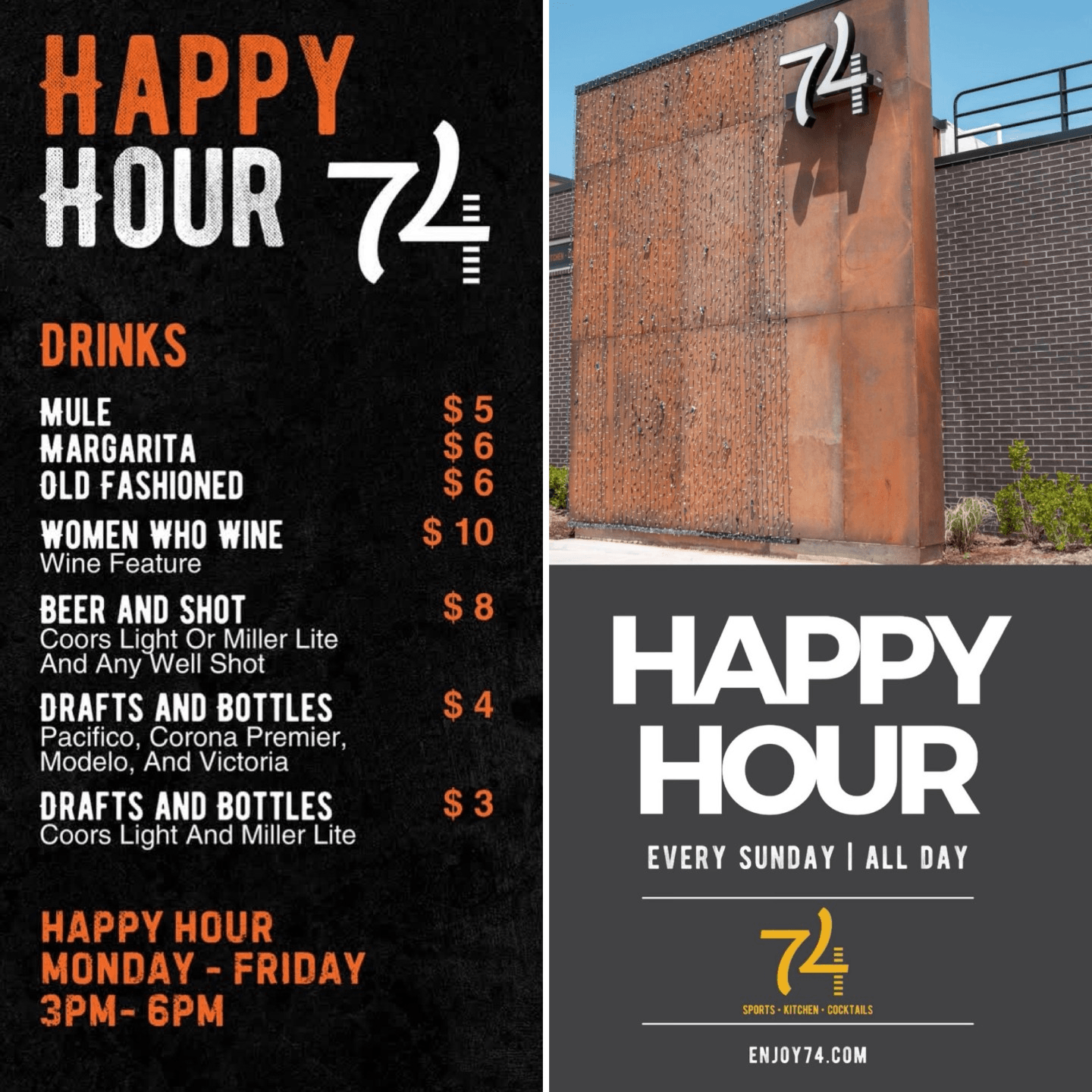 Come see us during Happy Hour!
