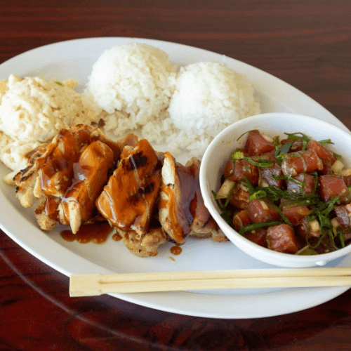 Teriyaki Chicken and Poke