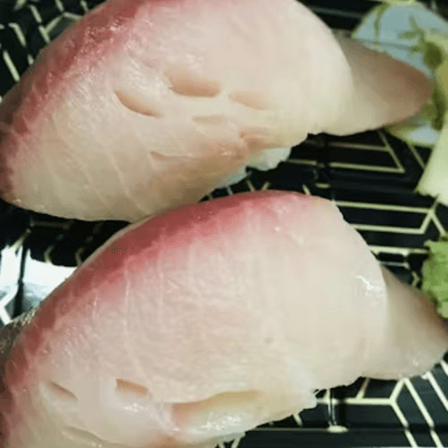 Yellowtail Nigiri Sushi.
