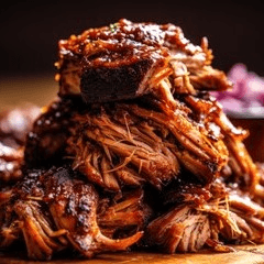 BBQ Pulled Pork Pork with Asian Slaw.