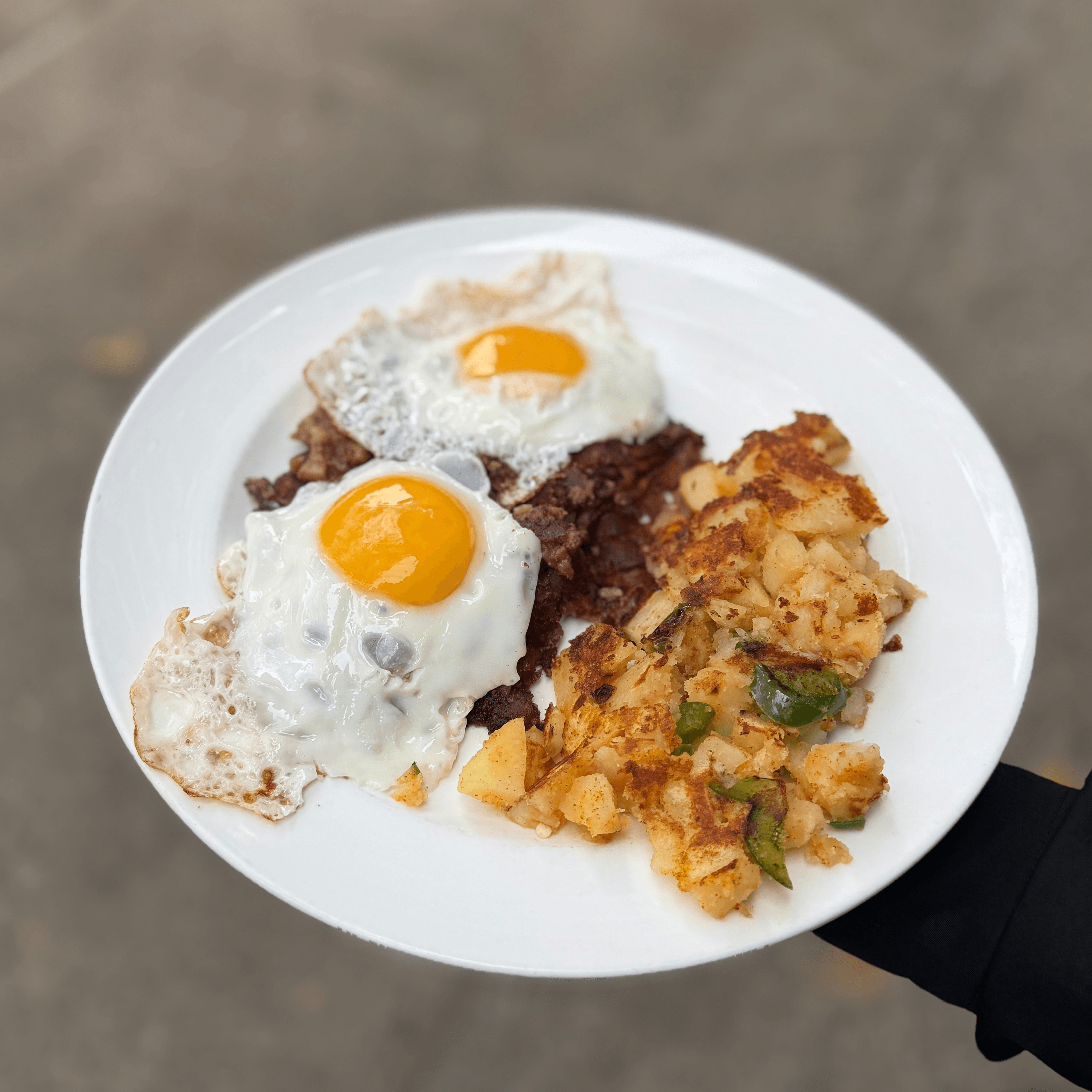 Corned Beef Hash & Eggs.