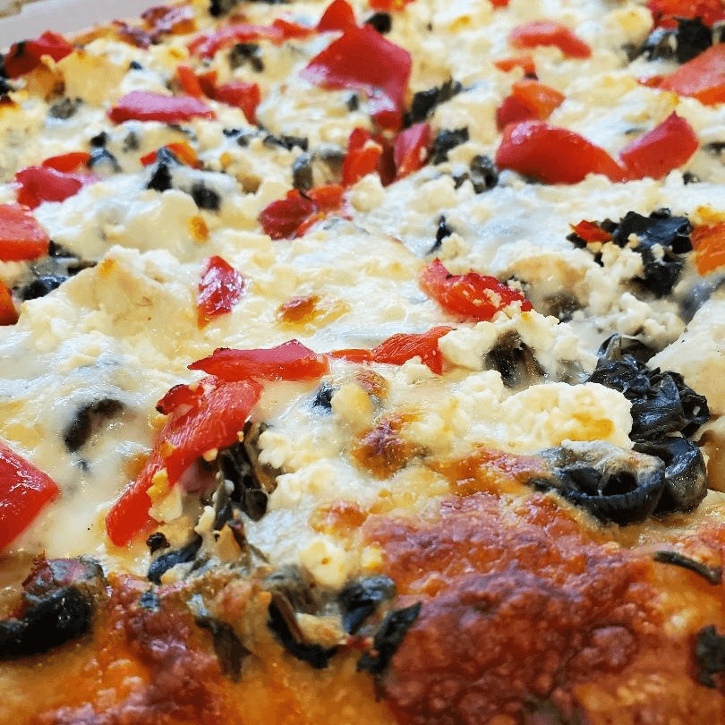 Dr. X’s Greek Pizza.