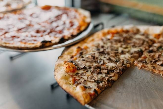 Fresh Mushroom Pizza.
