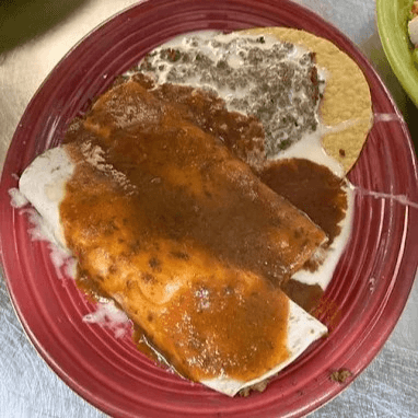 27. Two Beef Burritos, & One Beef Chile Con Queso.