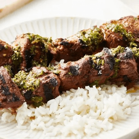 Tandoori Lamb Kebab Platter.