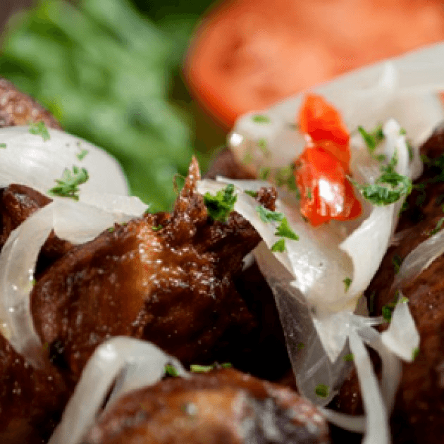 Fried Pork Bites Meal.