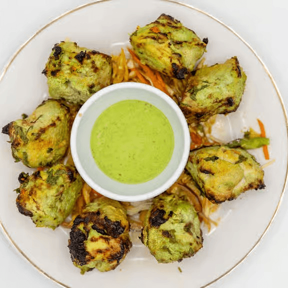 Haryali chicken tikka.